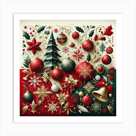 Christmas Ornaments 4 Art Print