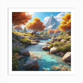 Mountain Stream 2 Art Print