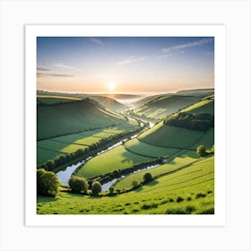 Valleys Of Dorset Art Print