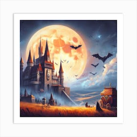 Halloween Castle 1 Art Print