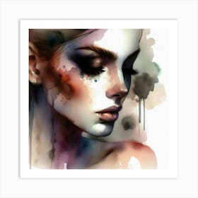 Watercolor Of A Woman 63 Art Print