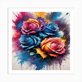 Colorful Roses 2 Art Print