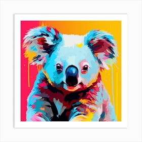 Pop Art Style Happy Koala Art Print