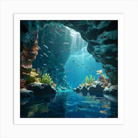 Underwater Cave 1 Art Print