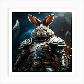 Rabbit In Armor Art Print