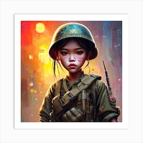 Vietnam Soldier Girl Art Print