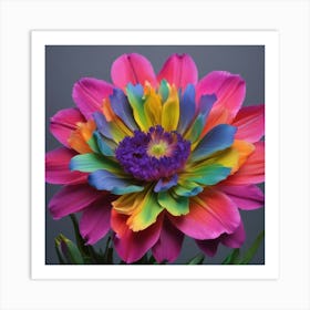 Rainbow Flower 9 Art Print