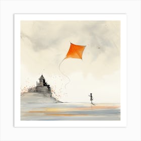 Kite Flying Art Print