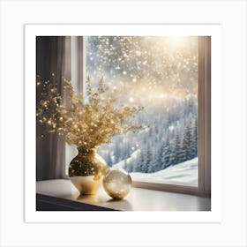 Christmas Window Art Print