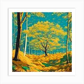 Yellow Forest 17 Art Print