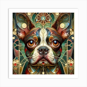 Zoë is a Boston Terrier Art Print