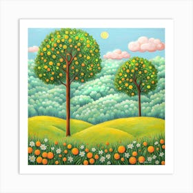 Orange Trees by Peter Ghetu 2024 Art Print