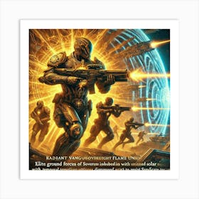 A Depiction Of The Radiant Vanguard, Elite Ground Art Print