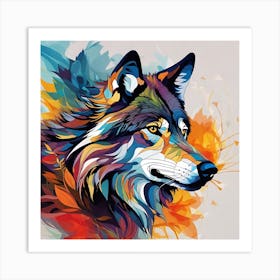 Wolf Painting 1 Art Print