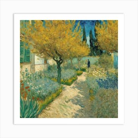 Garden in Bloom Arles, c.1888 Vincent van Gogh Art Print