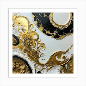 +Gold Colors Mixed With White And Black+This Is Al (1) Art Print