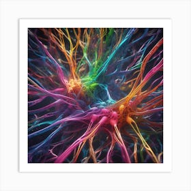 Colorful Neuron 8 Art Print