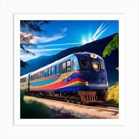 Train On The Tracks Art Print