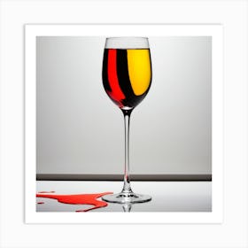 Wine Glass - modern art Art Print