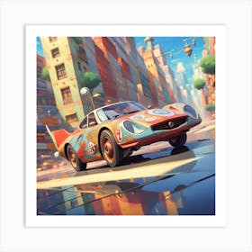 Car In The City Art Print