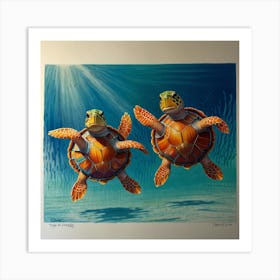 Turtles 3 Art Print