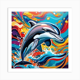 Dolphin Painting 1 Art Print
