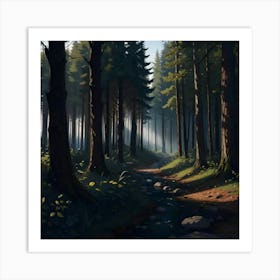 Forest Path Art Print