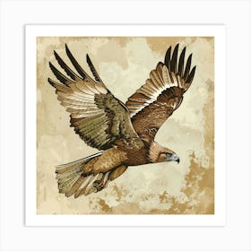 Eagle In Flight 2 Art Print