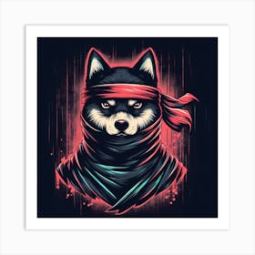 Ninja Dog 2 Art Print