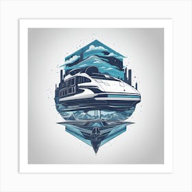 Futuristic Train Art Print