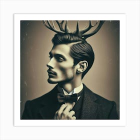 Deer Antlers Art Print