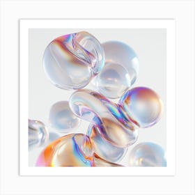 Crystal Marble Bubbles Art Print