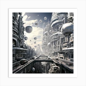 Futuristic City 24 Art Print