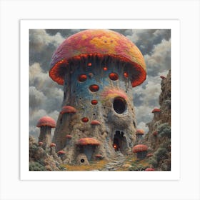 Mushroom House Art Print