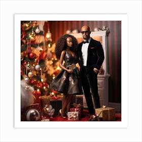 Realistic Black Couple Christmas Stylish Deep InE84c7cf5 Fe5f 410e 9458 9651b8430750E84c7cf5 Fe5f 410e 9458 9651b8430750E84c7cf5 Fe5f 410e 9458 9651b8430750 Art Print