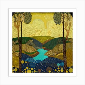 Landscape With Trees Art Print