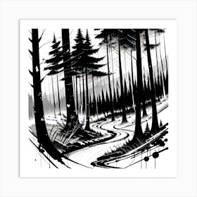 Forest Road 3 Art Print