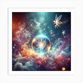 Fairies In Space Art Print