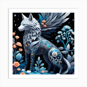 Guardian Fox Art Print