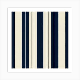 Classic Stripe Pattern ,Navy Stripe Wallpaper Art Print