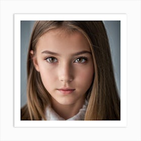 Close Up Portrait, Young Girl Art Print