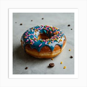 Donut With Sprinkles Art Print