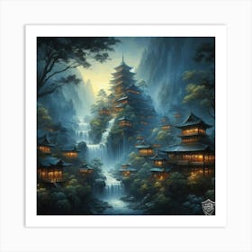 Asian Village Art Print