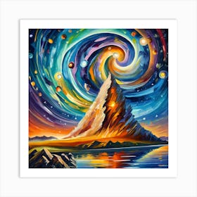 Galaxy Painting Art Print