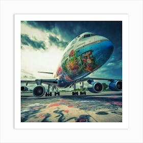 Flying high graffiti style  Art Print