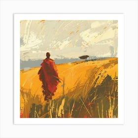 A Masai Mara In Kenya Expressive Strokes Illustr 1720350692 2 Art Print