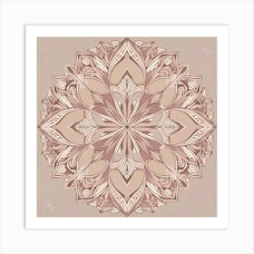 Trending Nude Color Mandala A Symmetrical Mandala Design Where Each Section Is Filled With Differen 272222507 (1) Art Print