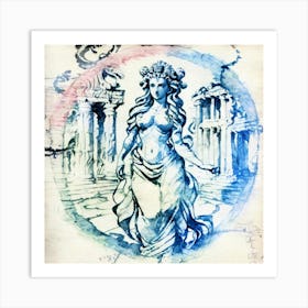 Greece Goddess Art Print