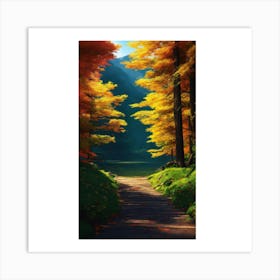 Autumn Path 1 Art Print