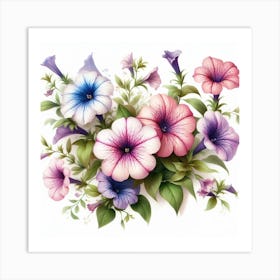 Flowers of Petunia 3 Art Print